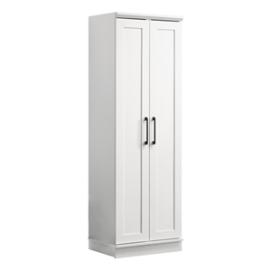 Lilola Home Evelyn 2-Door Engineered Wood Storage Cabinet in White