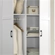 Aubree White Engineered Wood Wardrobe Cabinet Armoire with Drawers