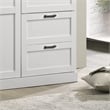 Aubree White Engineered Wood Wardrobe Cabinet Armoire with Drawers