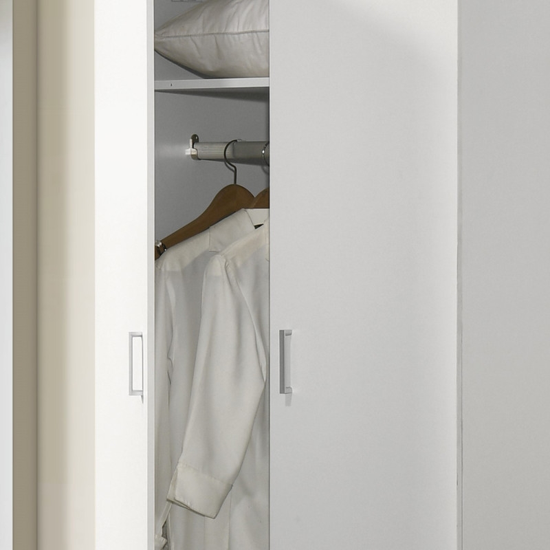 Michael White Engineered Wood Double Door Wardrobe Cabinet Armoire