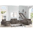 Valentina Gray Chenille Sofa Loveseat Chair Living Room Set