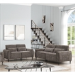Valentina Gray Chenille Sofa Loveseat Living Room Set