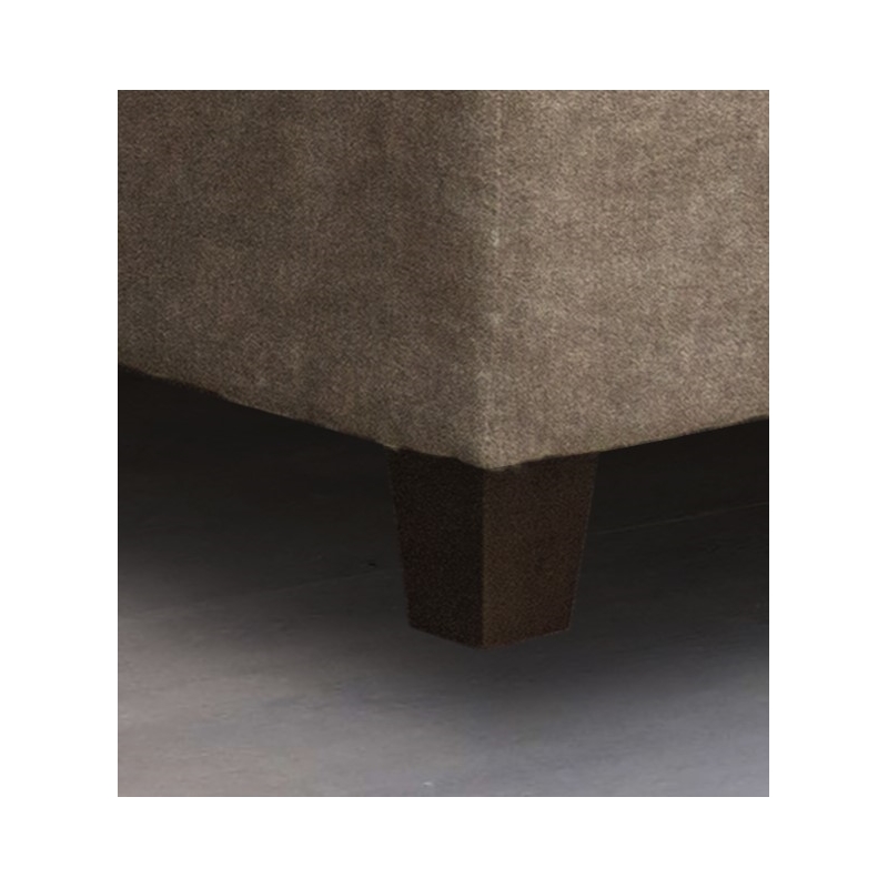 Diego Brown Fabric Sectional Right Facing Chaise Storage Ottoman 2 Throw Pillows