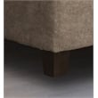 Diego Brown Fabric Sectional Right Facing Chaise Storage Ottoman 2 Throw Pillows