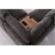 Celine Gray Chenille Fabric Sectional Rt-Facing Chaise Cupholders Charging Ports