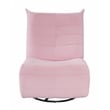 Georgena Pink Corduroy Fabric Swivel Glider Recliner