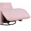 Georgena Pink Corduroy Fabric Swivel Glider Recliner