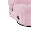 Georgena Pink Corduroy Fabric Swivel Glider Recliner