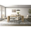 Magnus Wood Oak Finish Extendable Rectangular Dining Set with Cream Color Chair