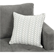 Callaway Gray Chenille Sofa with Throw Pillows