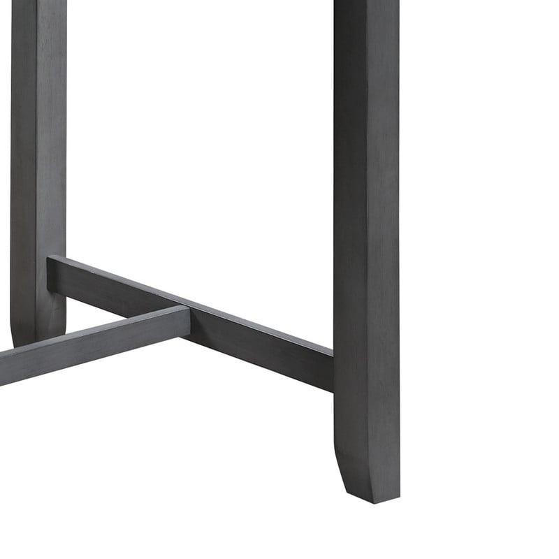 Graham 3-Piece Gray Finish Counter Height Dining Table with Shelves and 2 Chairs