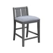 Graham 3-Piece Gray Finish Counter Height Dining Table with Shelves and 2 Chairs