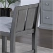 Graham 3-Piece Gray Finish Counter Height Dining Table with Shelves and 2 Chairs