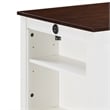 Graham 3-Piece White Finish Counter Height Dining Table Shelves and 2 Chairs