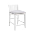 Graham 3-Piece White Finish Counter Height Dining Table Shelves and 2 Chairs