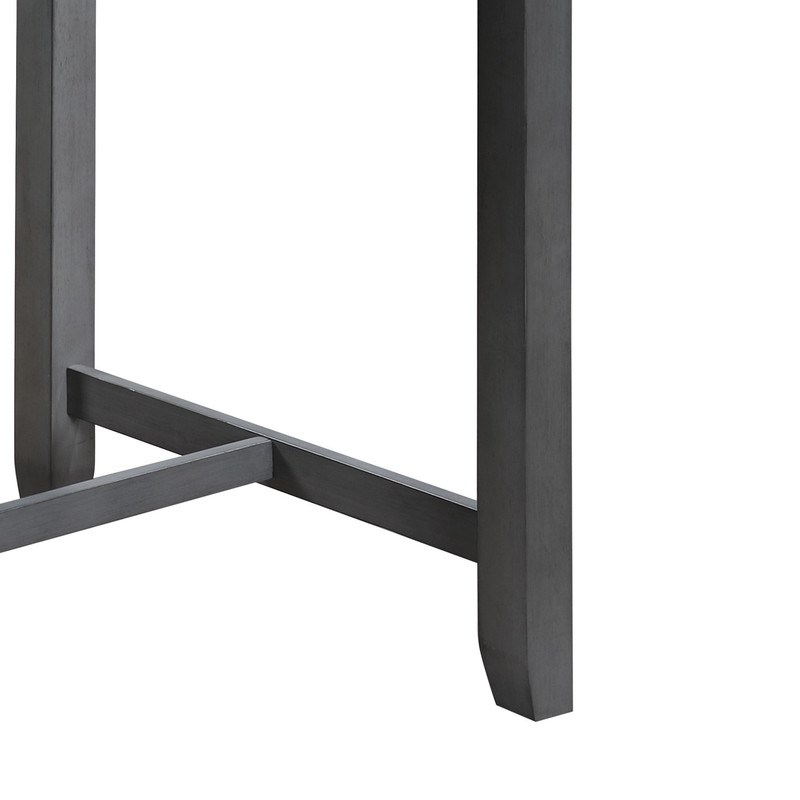 Graham Gray Finish Counter Height Dining Table USB Charging Ports and Shelves