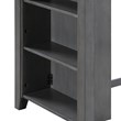 Graham Gray Finish Counter Height Dining Table USB Charging Ports and Shelves
