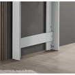 Alonzo Oak and White Wood Counter Height Dining Table with Drawer and Cabinet