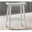 Set of 2 Alonzo White Backless Ergonomic Counter Height Stool