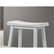 Set of 2 Alonzo White Backless Ergonomic Counter Height Stool