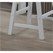 Set of 2 Alonzo White Backless Ergonomic Counter Height Stool