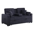 Cody II 69.5&quotW Drk Gray Sleeper Loveseat+Drpdwn.Console+CupHld+USB+Pkt Coil Seat