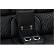 Jazz Black Faux Leather Pwr Recl. 3PC Set+BT Spkrs+LED+Wrls Chrg+USB+Cuphldrs