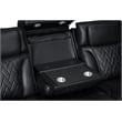 Jazz Black Faux Leather Pwr Recl. 3PC Set+BT Spkrs+LED+Wrls Chrg+USB+Cuphldrs