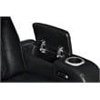 Jazz Black Faux Leather Pwr Recl. 3PC Set+BT Spkrs+LED+Wrls Chrg+USB+Cuphldrs