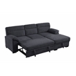 Lilola Home Kipling II 95-inch Dark Gray Chenille Sleeper Sectional Sofa