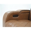 Jazz Lt Brown Faux Leather Pwr Recl. 3PC Set+BT Spkrs+LED+Wrls Chrg+USB+Cuphldrs