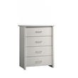Celeste 3 pc White Engineered Wood Dresser Chest Nighstand Bedroom Set