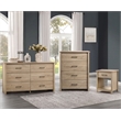 Celeste 3 pc Light Oak Engineered Wood Dresser Chest Nighstand Bedroom Set