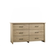 Celeste 3 pc Light Oak Engineered Wood Dresser Chest Nighstand Bedroom Set