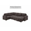 Esmeralda 122-inch Chocolate Chenille Modular Sleeper Sectional Sofa