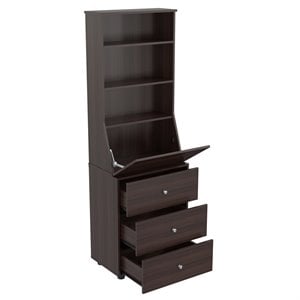 inval america 3 shelf bookcase in engineered wood