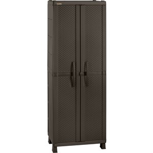 rimax brown resin wicker utility cabinet