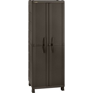 rimax brown resin rattan wardrobe armoire