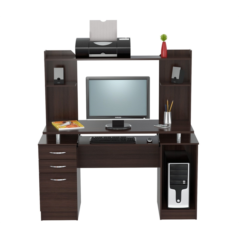 Inval Espresso Computer Desk With Hutch Cc 4301