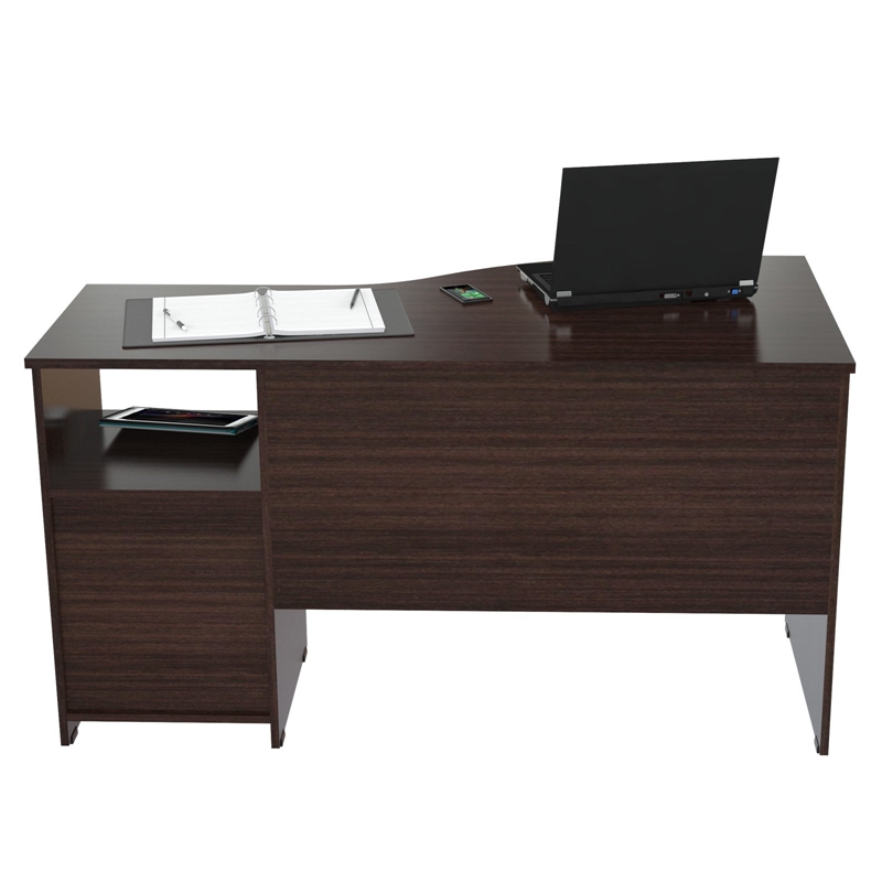 Inval America Espresso Curved Top Writing Desk Cymax Business