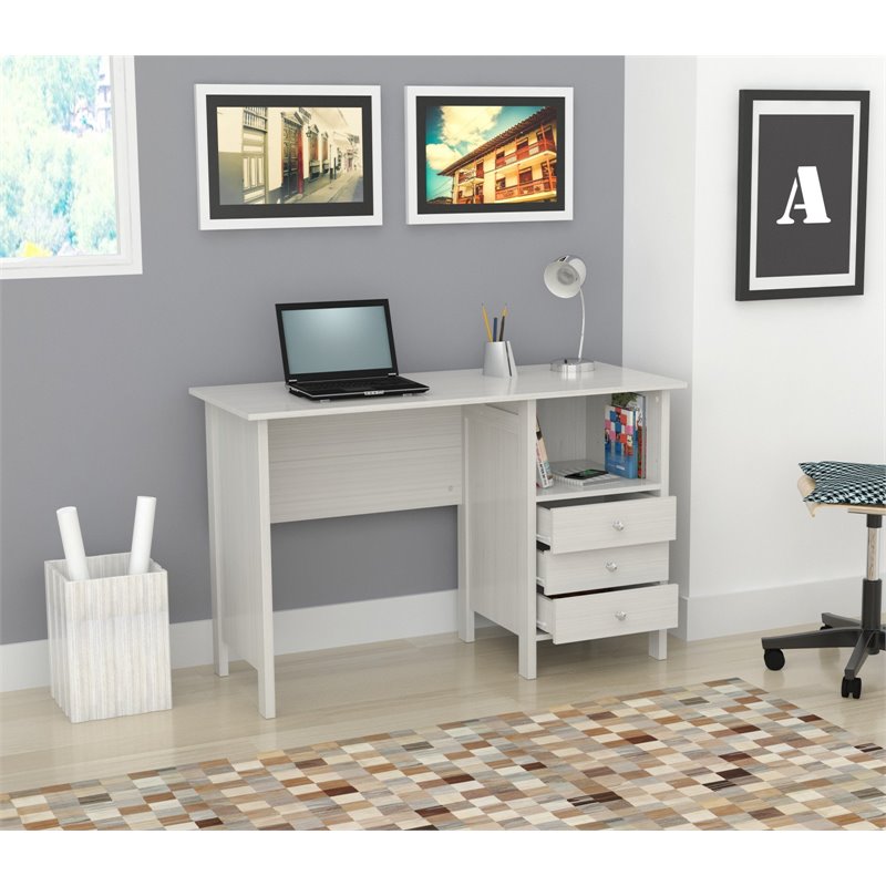 Inval Washed Oak Writing Desk | Cymax Business