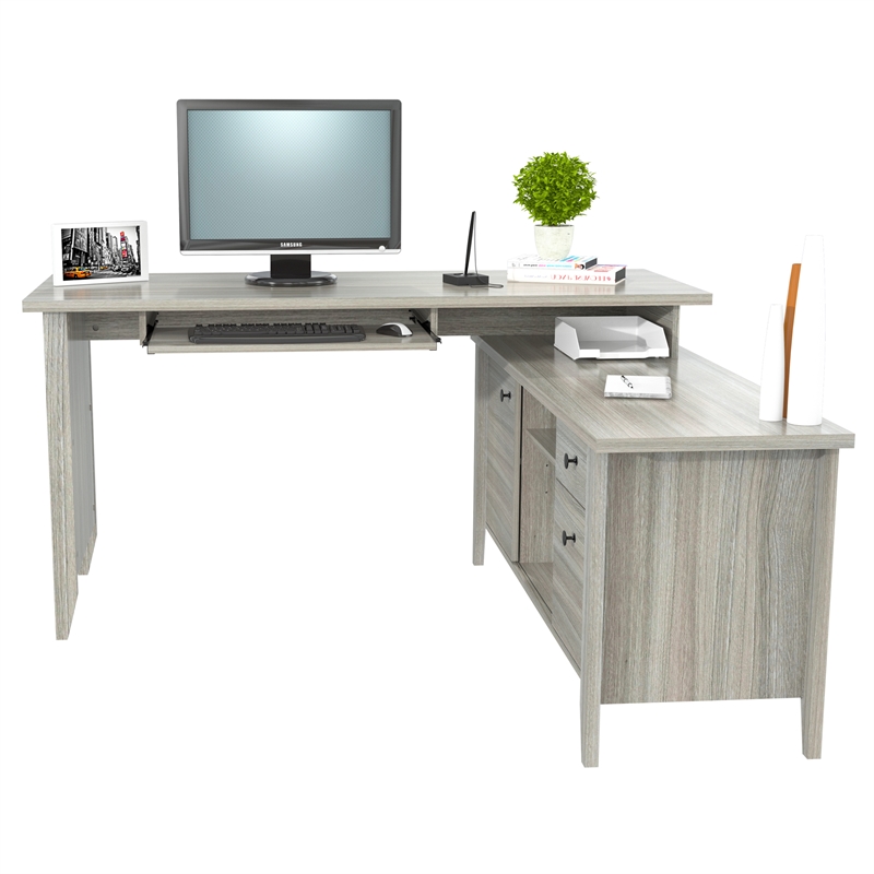 inval l shaped computer writing desk