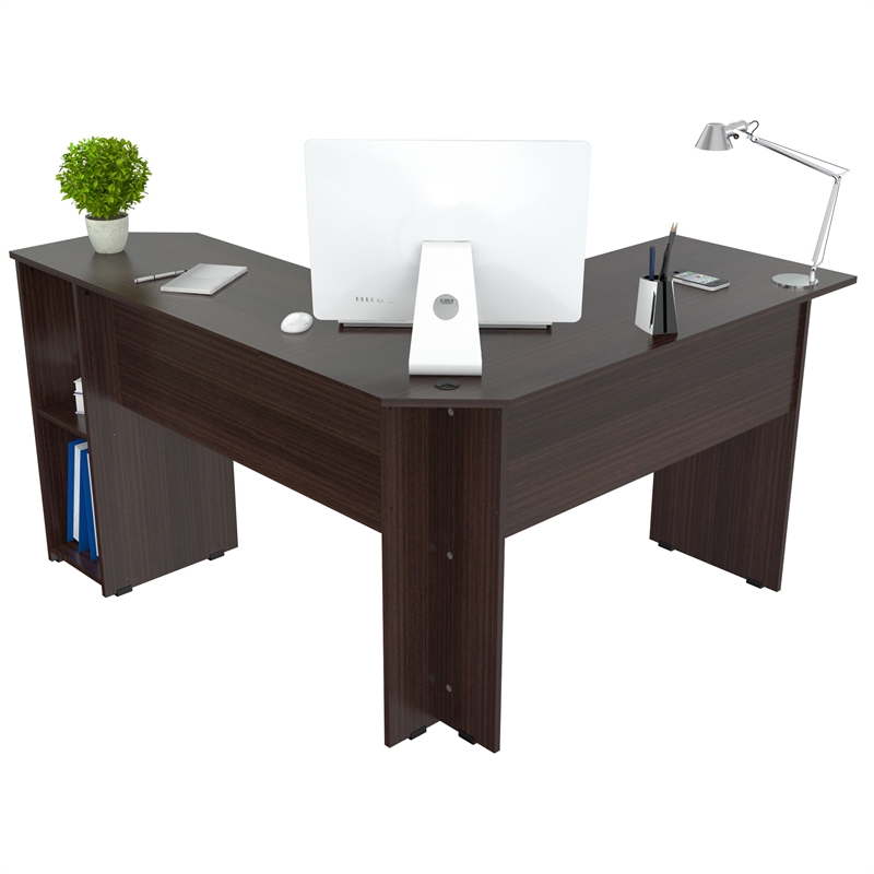 Inval Merlin Espresso LShaped Desk ET4115