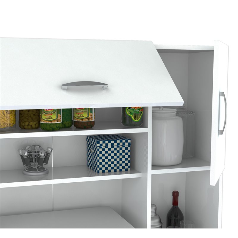 Inval Kitchen Storage Cabinet - Laricina White