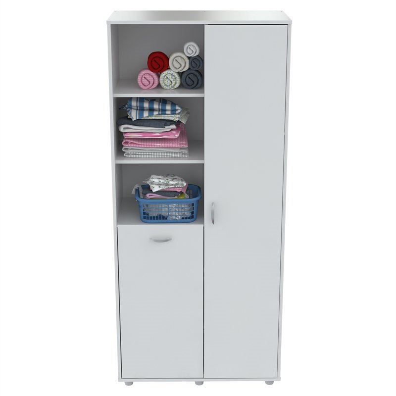 Inval White Utility Storage Cabinet With Tilt Bin Gm 0440