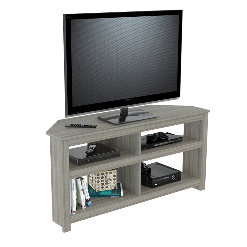 Inval Smoke Oak Corner TV Stand