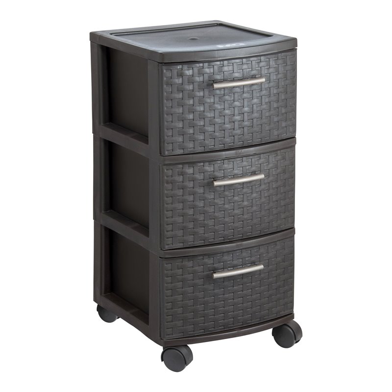 Mq Infinity 3 Drawer Rolling Storage Cart In Espresso 391 Wen