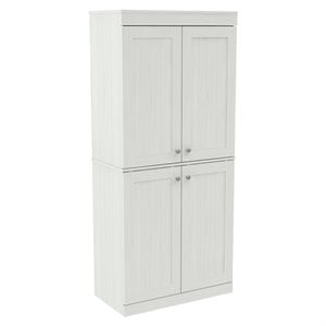 inval  shaker style 4 door tall pantry in washed oak engineered wood