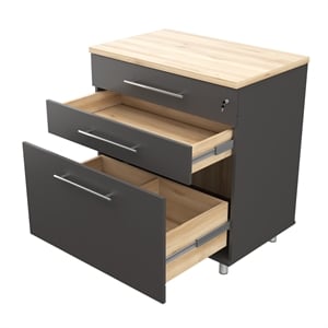 inval america kratos engineered wood 3-drawer garage cabinet in dark gray