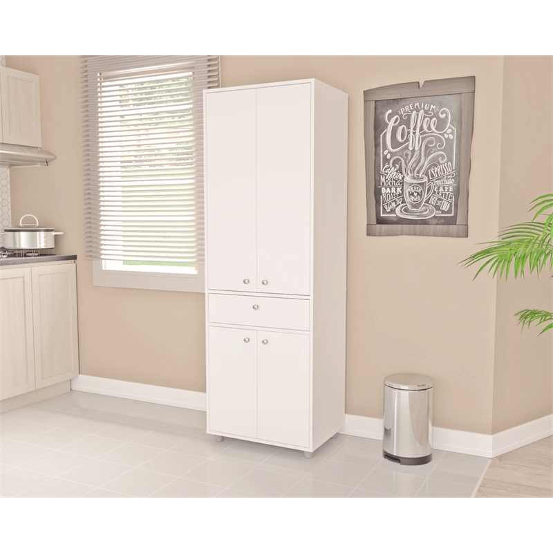 Inval Kitchen Storage Cabinet Pantry in White Cymax Business